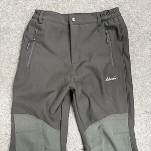 Clothin Mens Black Fleece Lined Outdoor Snow Pants Size S 30L Style CP1209M